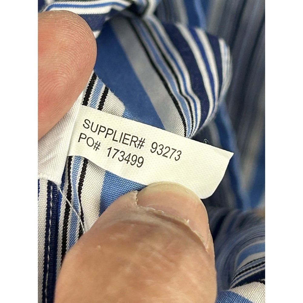 Polo Ralph Lauren Stanton Classic Fit Men's Long Sleeve Blue White Stripe XL - Picture 11 of 12